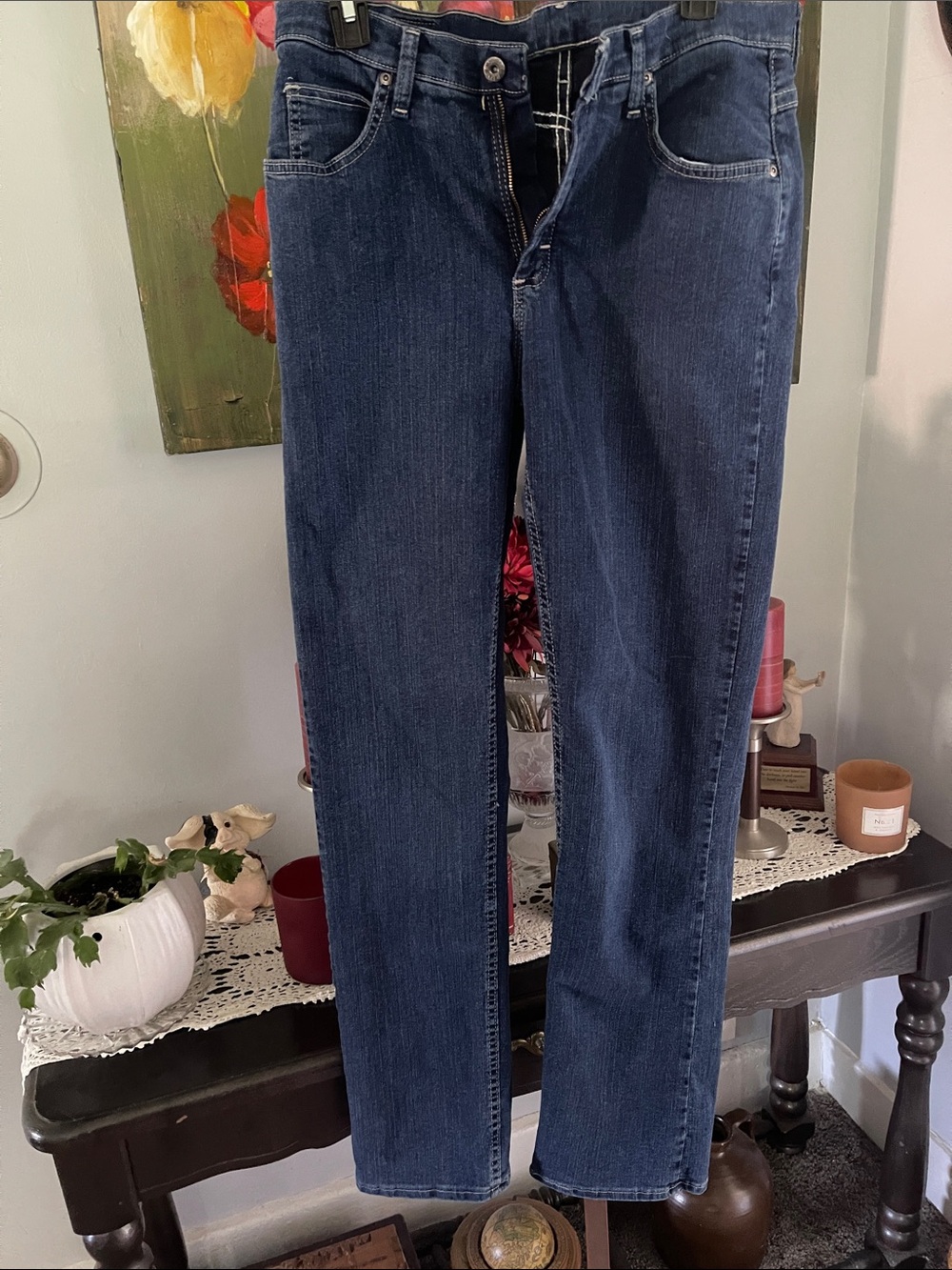 Riders by Lee Women's Straight-Leg Jeans in Dark Blue